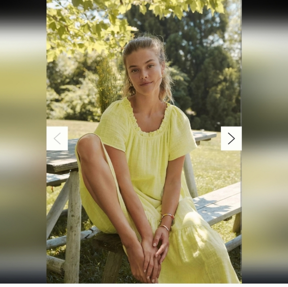 Anthropologie Yellow Maxi Dress